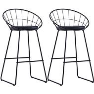 Barové stoličky 2 ks čierne umelá koža - Barová stolička