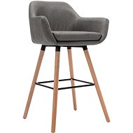 Bar stool with armrests dark gray textile - Bar Stool