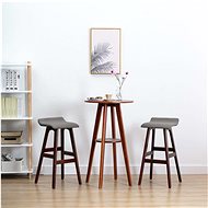 Bar stools 2 pcs dark gray textile - Bar Stool