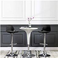 Bar stools 2 pcs black faux leather - Bar Stool
