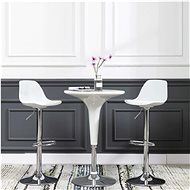 Bar stools 2 pcs white faux leather - Bar Stool