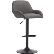 Bar stool with armrests dark gray textile - Bar Stool