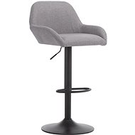 Bar stool with armrests light gray textile - Bar Stool