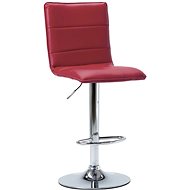 Burgundy faux leather bar stool - Bar Stool