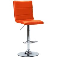 Orange faux leather bar stool - Bar Stool