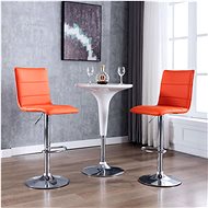 Bar stools 2 pcs orange faux leather - Bar Stool