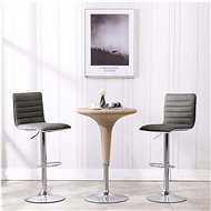 Bar stools 2 pcs dark gray textile - Bar Stool