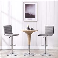 Bar stools 2 pcs light gray textile - Bar Stool