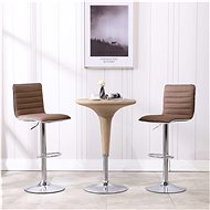 Bar stools 2 pcs taupe textile - Bar Stool