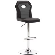 Gray faux leather bar stool - Bar Stool