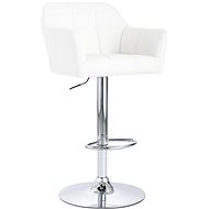 Bar stool with armrests white faux leather - Bar Stool