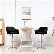 Bar Stools With Armrests 2 pcs Black Synthetic Leather - Bar Stool
