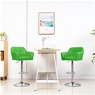 Bar stools with armrests 2 pcs green faux leather - Bar Stool