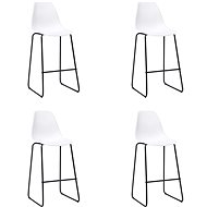Bar stools 4 pcs white plastic - Bar Stool