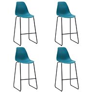 Bar stools 4 pcs turquoise plastic - Bar Stool