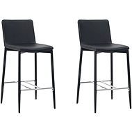 Bar stools 2 pcs black faux leather - Bar Stool