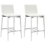 Bar stools 2 pcs white artificial leather - Bar Stool