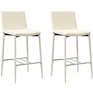 Bar stools 2 pcs cream artificial leather - Bar Stool