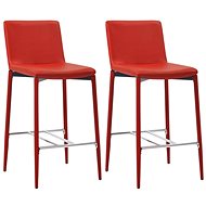Bar stools 2 pcs red faux leather - Bar Stool