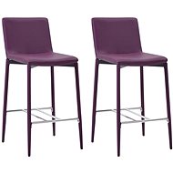Bar stools 2 pcs purple faux leather - Bar Stool