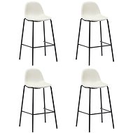 Bar stools 4 pcs cream textile - Bar Stool