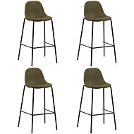 Bar stools 4 pcs brown textile - Bar Stool
