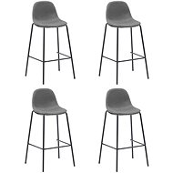 Bar stools 4 pcs taupe textile - Bar Stool
