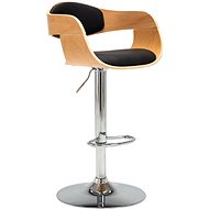 Bar stool black bent wood and faux leather - Bar Stool