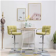 Bar stools 2 pcs green textile - Bar Stool
