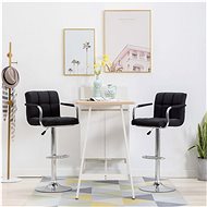 Bar stools 2 pcs black textile - Bar Stool
