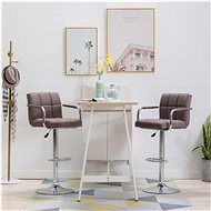 Bar stools 2 pcs taupe textile - Bar Stool