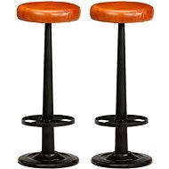 Bar stools 2 pcs genuine leather - Bar Stool