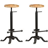 Bar stools 2 pcs solid mango wood - Bar Stool
