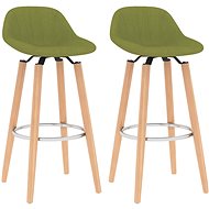 Bar stools 2 pcs green textile - Bar Stool