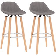 Bar stools 2 pcs taupe textile - Bar Stool