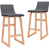 Bar stools 2 pcs dark gray textile - Bar Stool