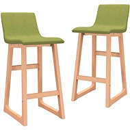 Bar stools 2 pcs green textile - Bar Stool