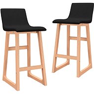 Bar stools 2 pcs black textile - Bar Stool