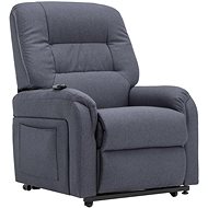 Electric Lifting Adjustable TV Chair Dark Grey Textile 249922 - Armchair