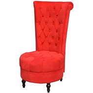 Armchair with high back red textile 243183 - Armchair