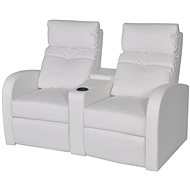 Adjustable Two-seater Chair, Artificial Leather, White 241997 - Armchair