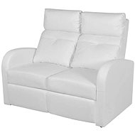 Adjustable Two-seater Armchair, Artificial Leather, White 241998 - Armchair