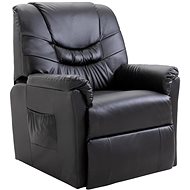 Adjustable Armchair in Black Synthetic Leather 248976 - Armchair