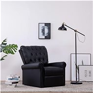 Adjustable Armchair in Black Faux Leather 282167 - Armchair