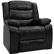Adjustable Armchair in Black Faux Leather 288495 - Armchair