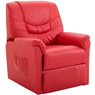 Adjustable Armchair in Red Synthetic Leather 248981 - Armchair
