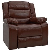 Adjustable armchair in brown faux leather 288499 - Armchair