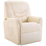 Adjustable Armchair, Creamy Faux Leather 248979 - Armchair