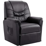 Adjustable Armchair in Grey Faux Leather 248977 - Armchair