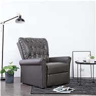 Adjustable Armchair in GrEy Faux Leather 282168 - Armchair